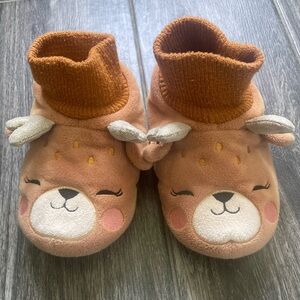 Only sold in bundle / Cute reindeer slippers booties boy girl toddler Sz 5/6